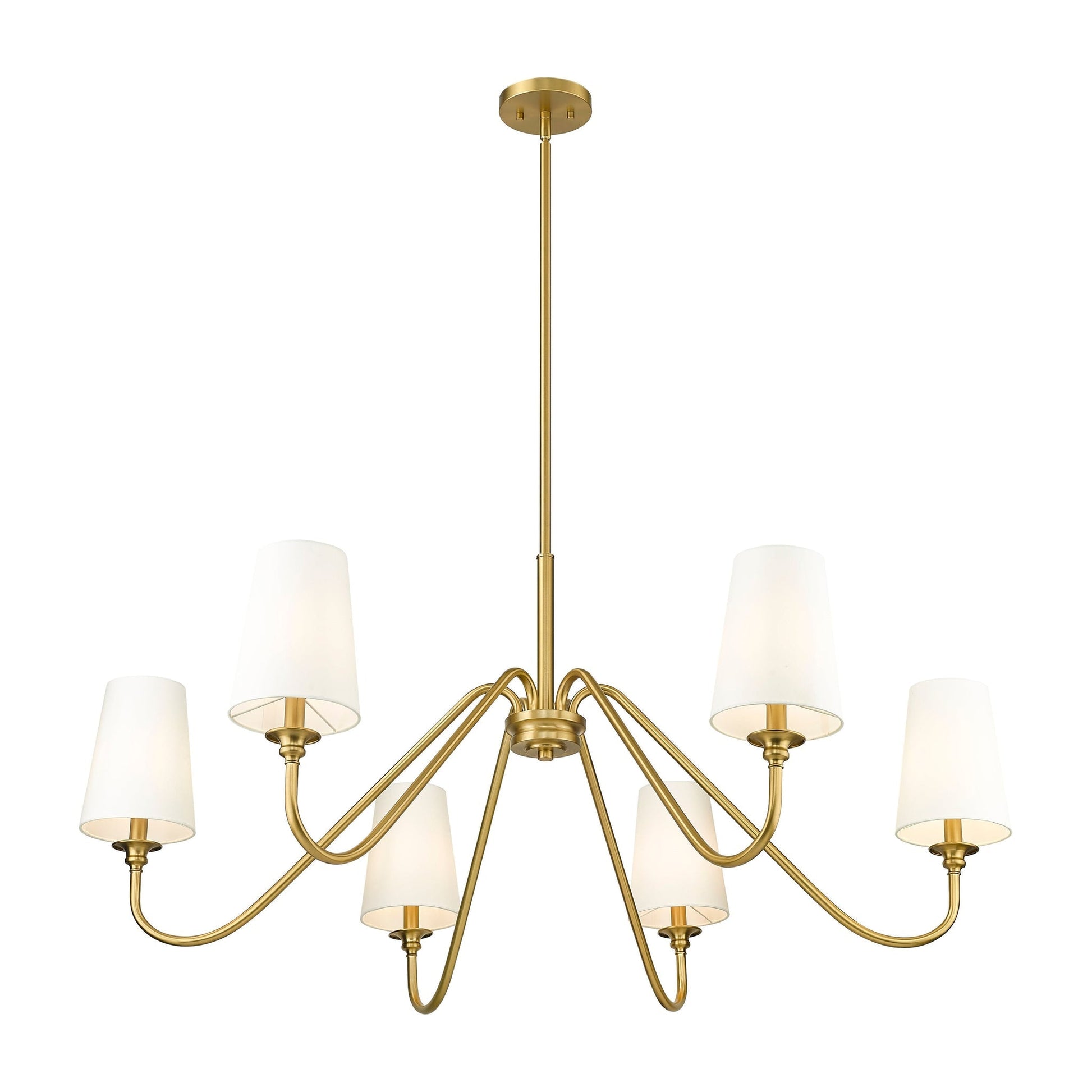 Vavenus Vintage Industrial Brass Fabric Chandelier - Lamp Copper