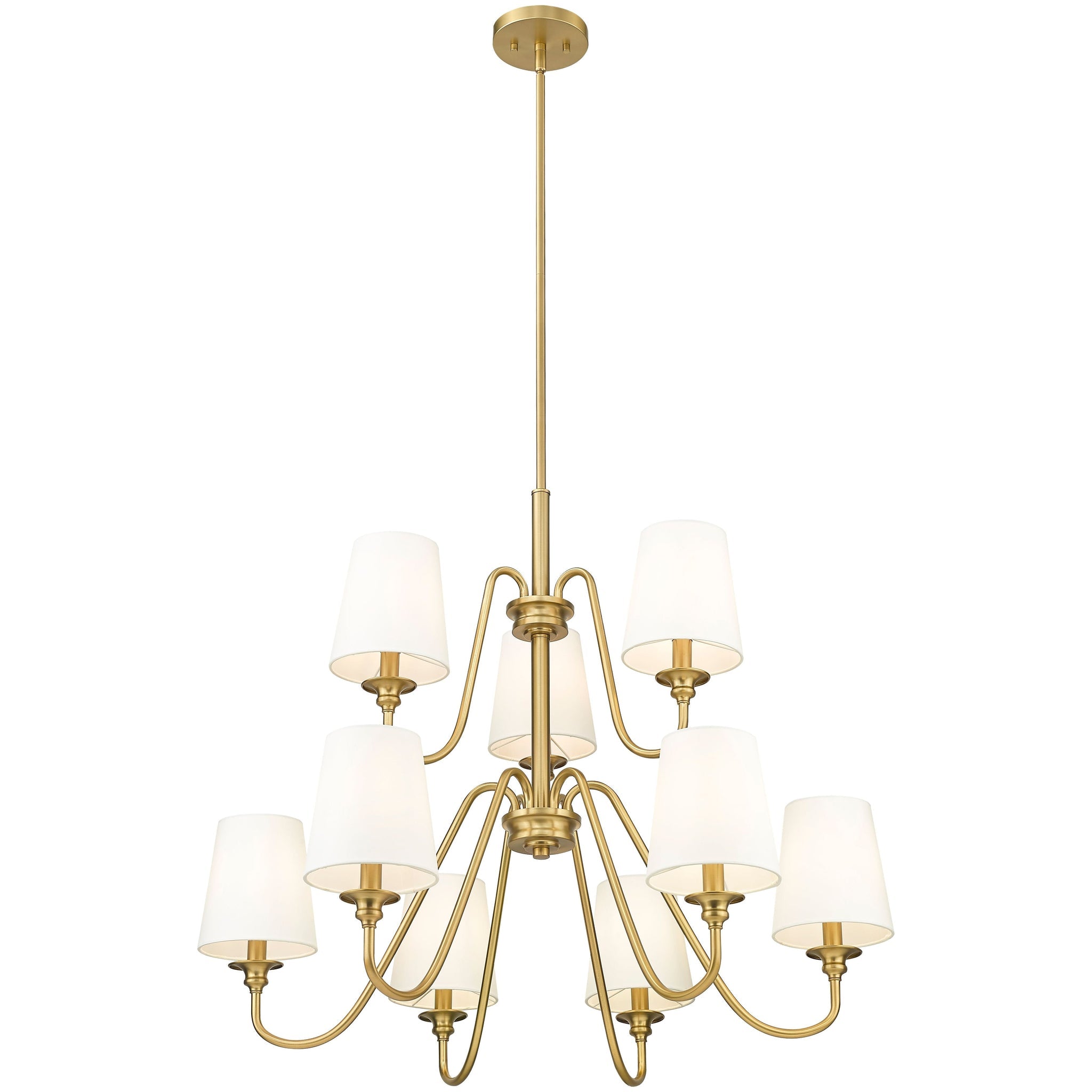 Vavenus Vintage Industrial Brass Fabric Chandelier - Lamp Copper