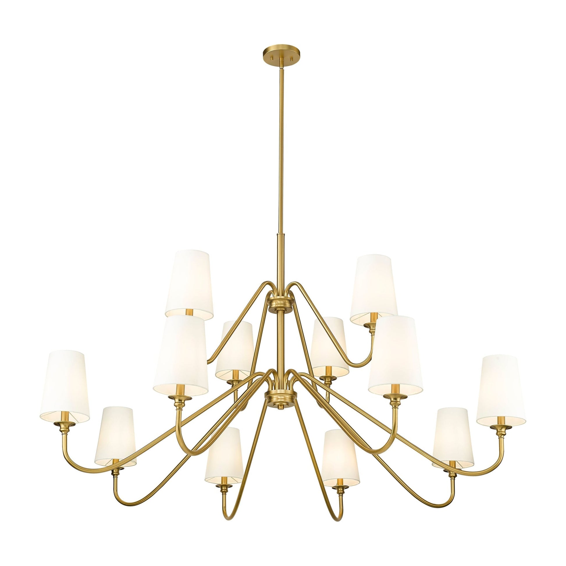 Vavenus Vintage Industrial Brass Fabric Chandelier - Lamp Copper