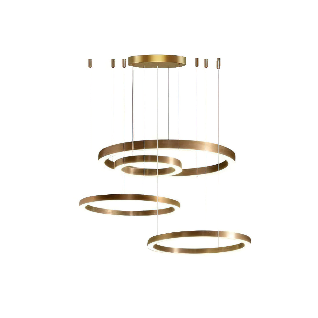 Nymiran Modern Minimalist Metal Acrylic Chandelier - Lamp Copper