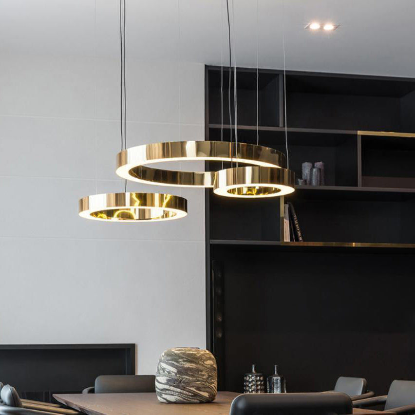 Nymiran Modern Minimalist Metal Acrylic Chandelier - Lamp Copper