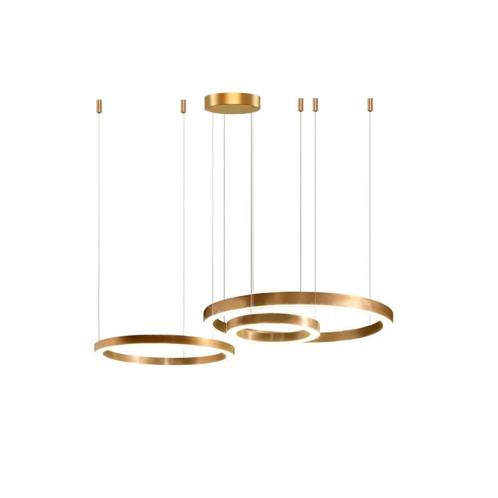 Nymiran Modern Minimalist Metal Acrylic Chandelier - Lamp Copper