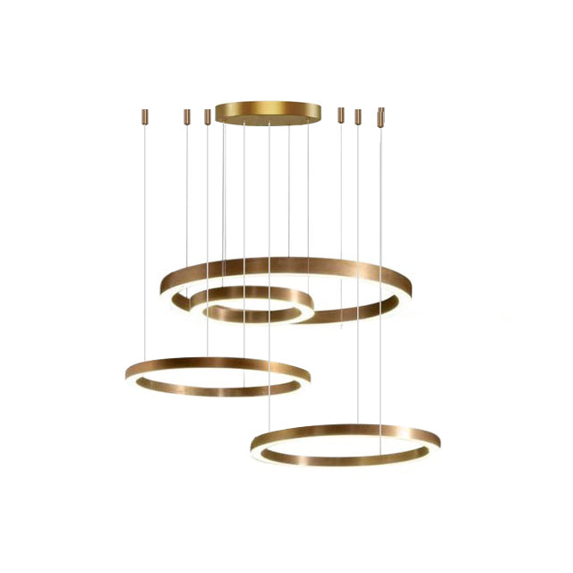 Nymiran Modern Minimalist Metal Acrylic Chandelier - Lamp Copper