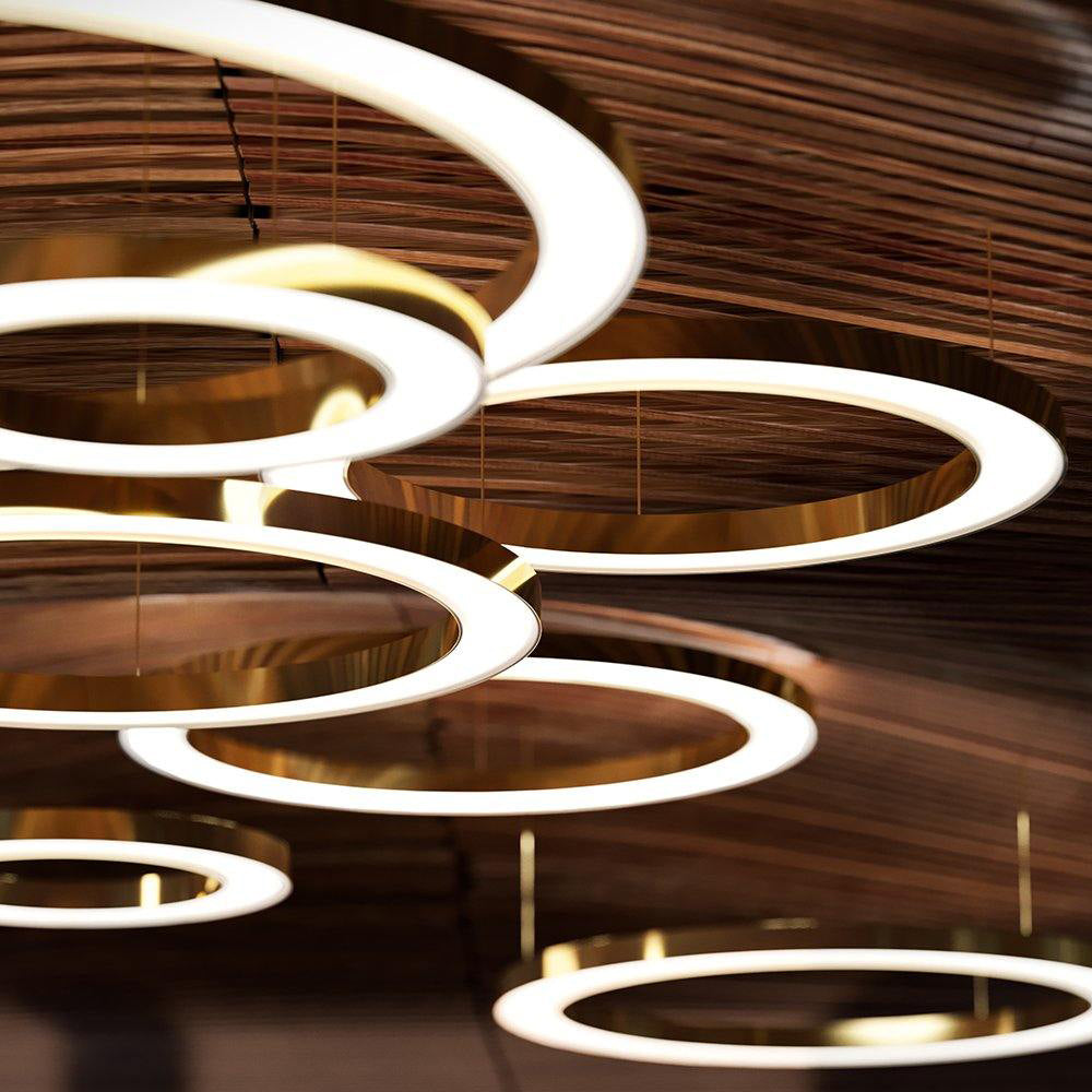 Nymiran Modern Minimalist Metal Acrylic Chandelier - Lamp Copper