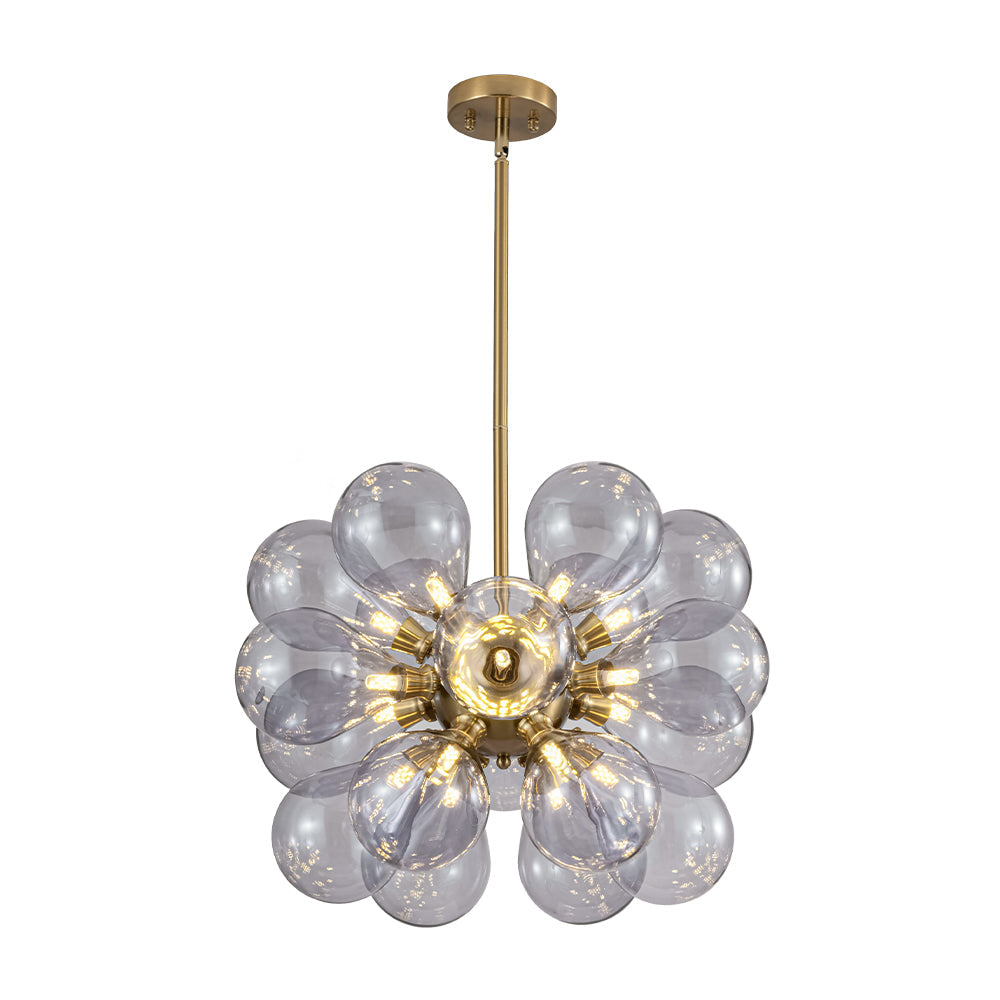 Himinuvyr Morandi Cluster Lavender Gray Glass Chandelier