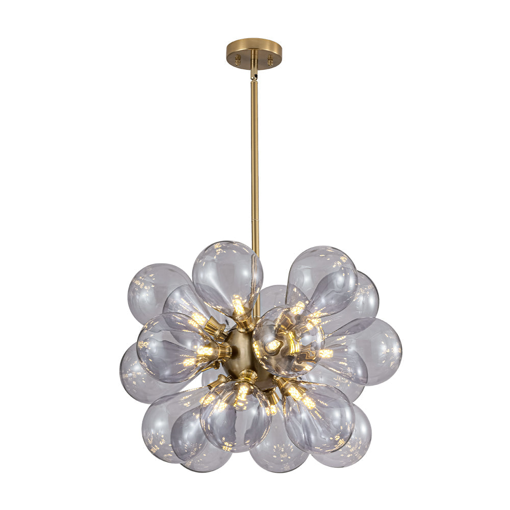 Himinuvyr Morandi Cluster Lavender Gray Glass Chandelier