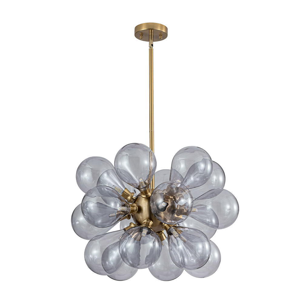 Himinuvyr Morandi Cluster Lavender Gray Glass Chandelier