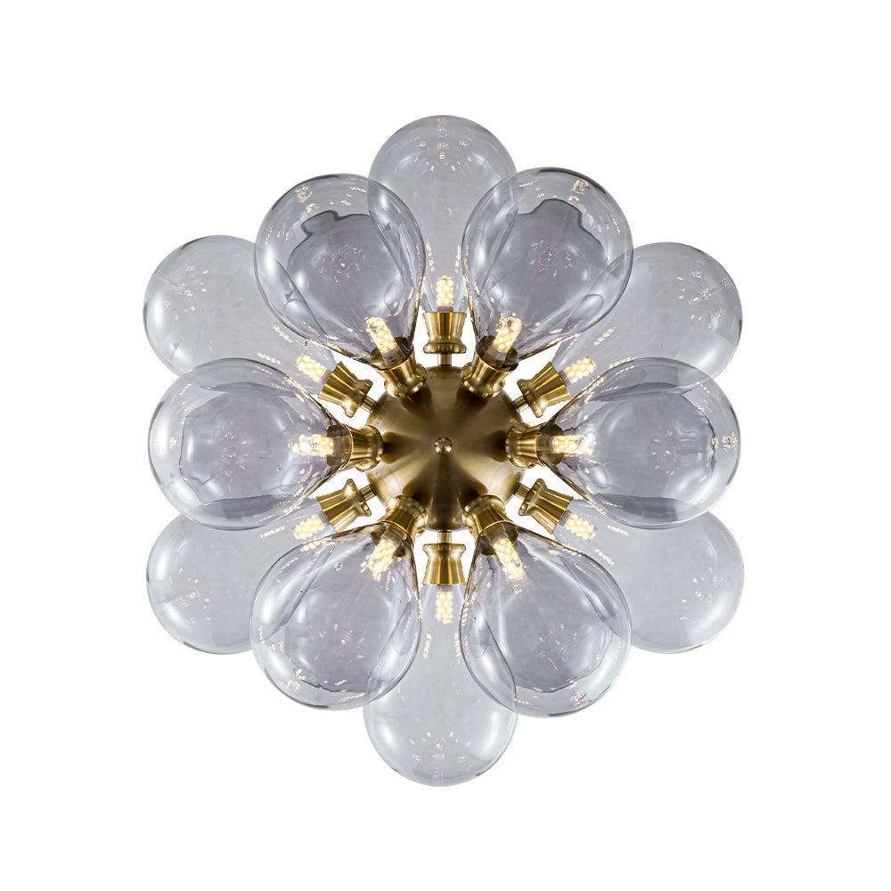 Himinuvyr Morandi Cluster Lavender Gray Glass Chandelier
