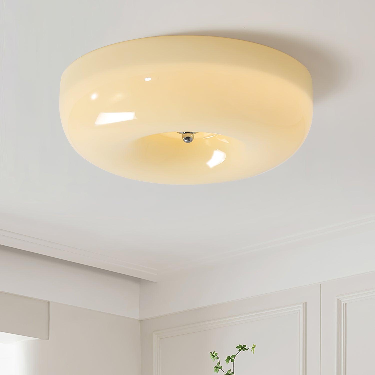 Ulsolir Premium Elegance Art Button Glass Ceiling Lamp - Lamp Copper