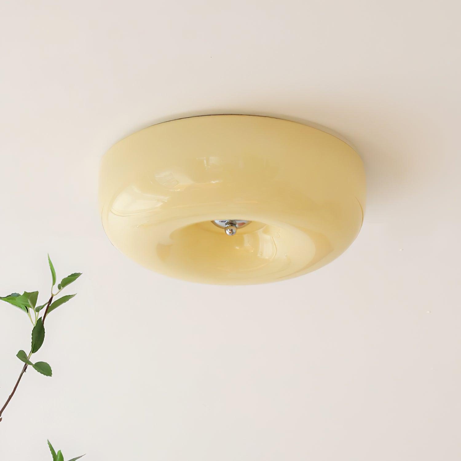 Ulsolir Premium Elegance Art Button Glass Ceiling Lamp - Lamp Copper