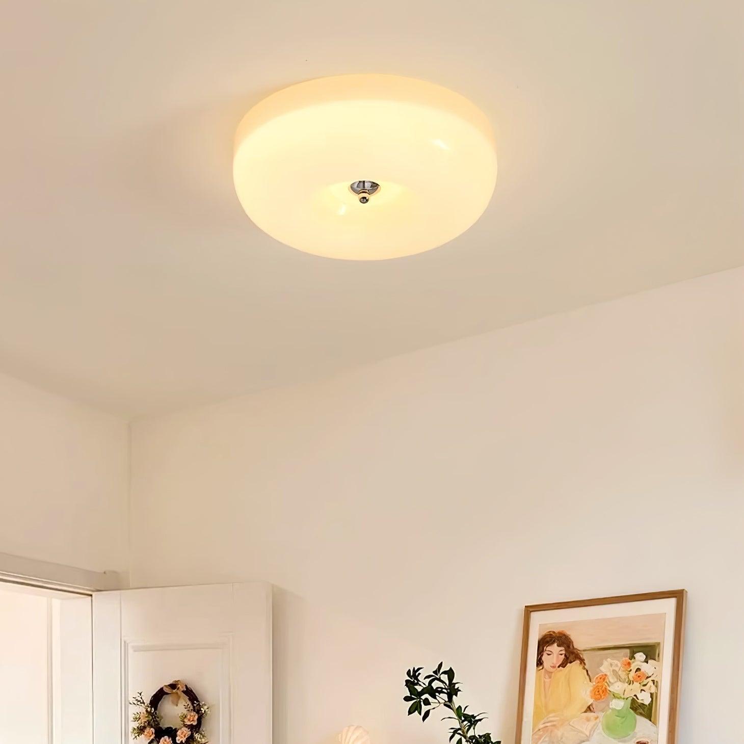 Ulsolir Premium Elegance Art Button Glass Ceiling Lamp - Lamp Copper