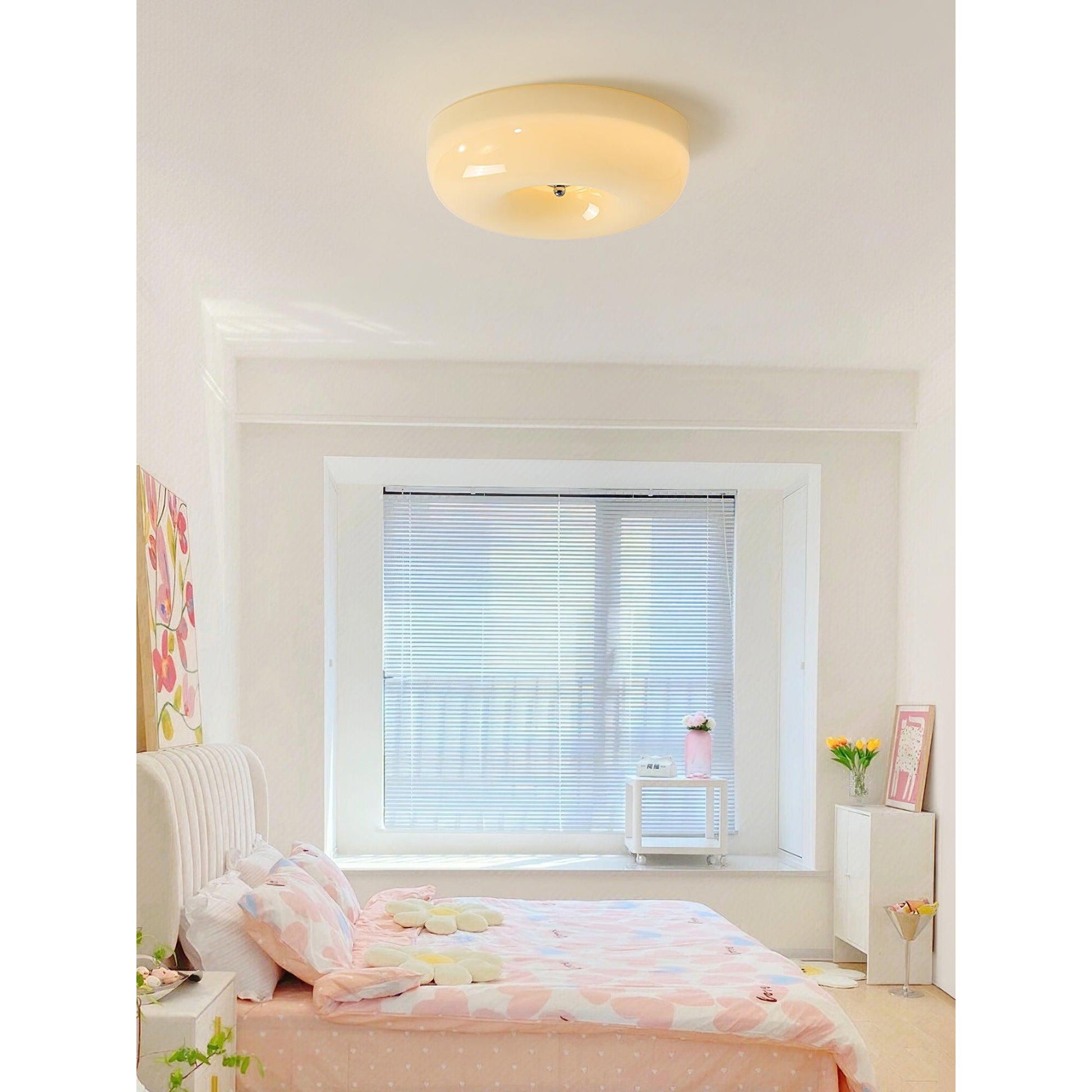 Ulsolir Premium Elegance Art Button Glass Ceiling Lamp - Lamp Copper