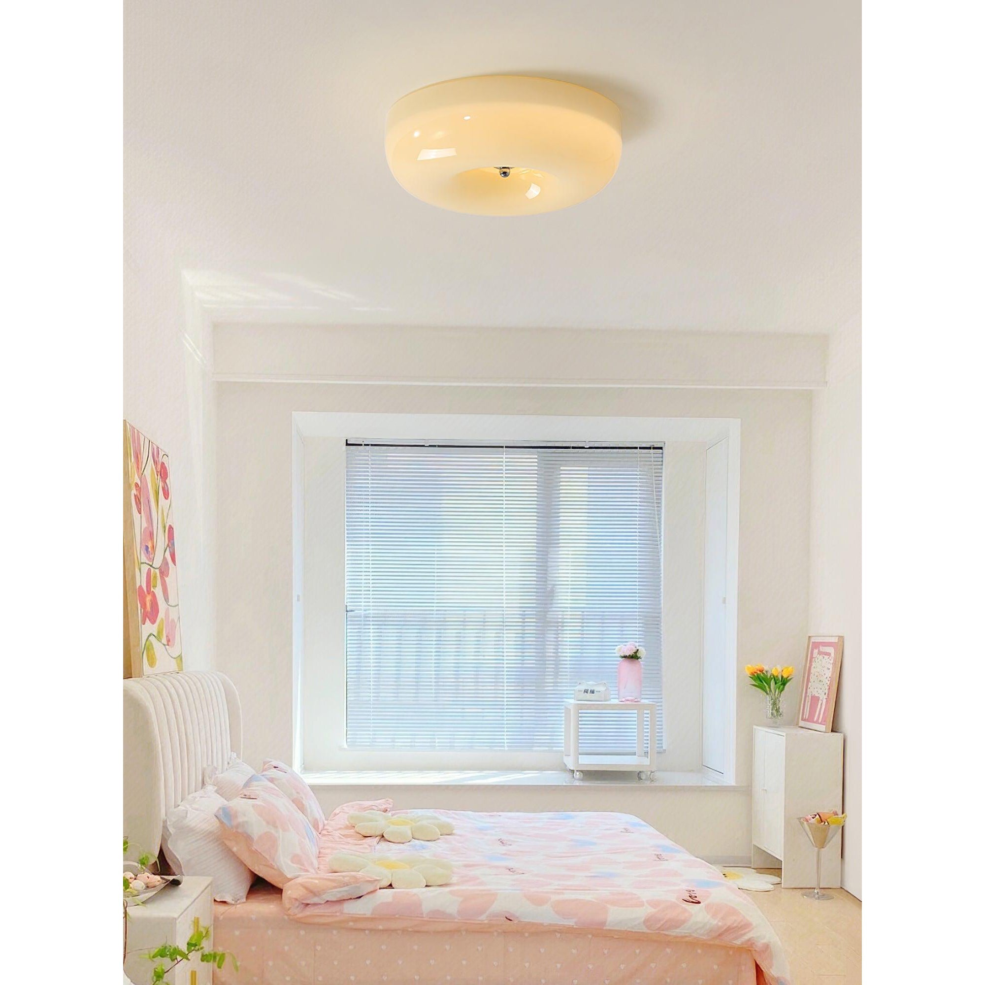 Ulsolir Premium Elegance Art Button Glass Ceiling Lamp - Lamp Copper