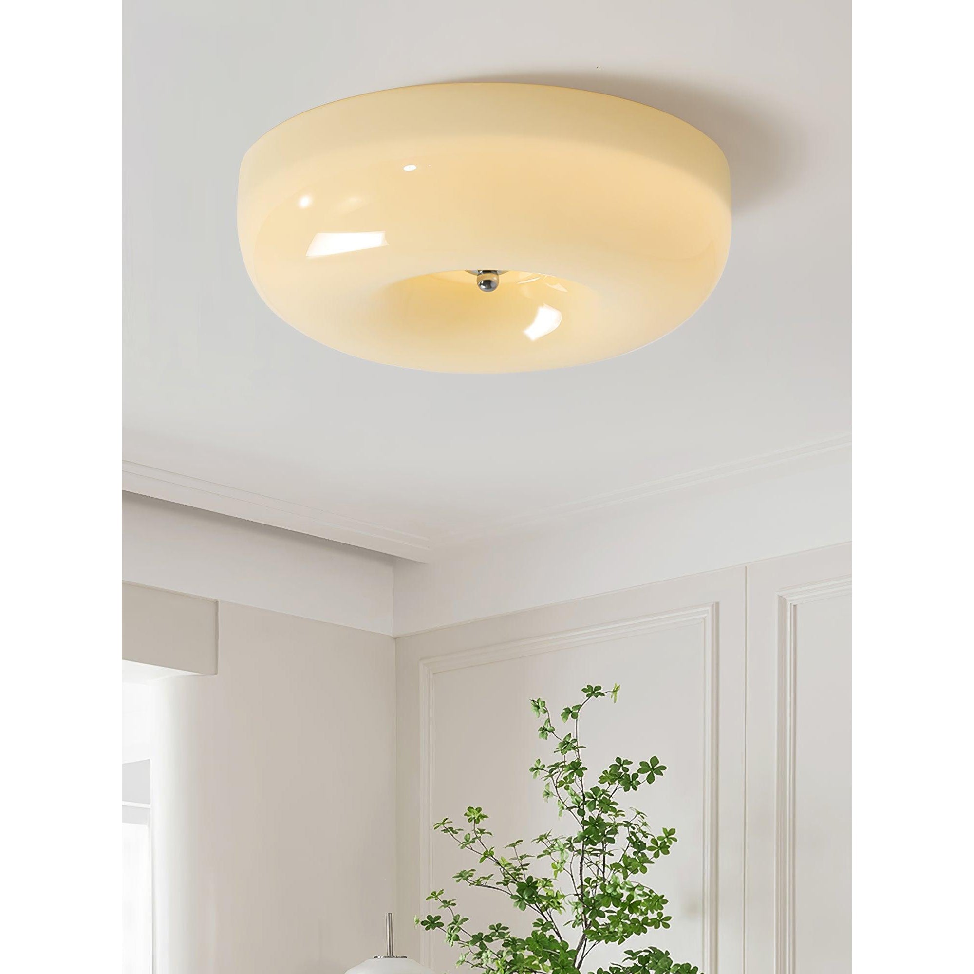 Ulsolir Premium Elegance Art Button Glass Ceiling Lamp - Lamp Copper