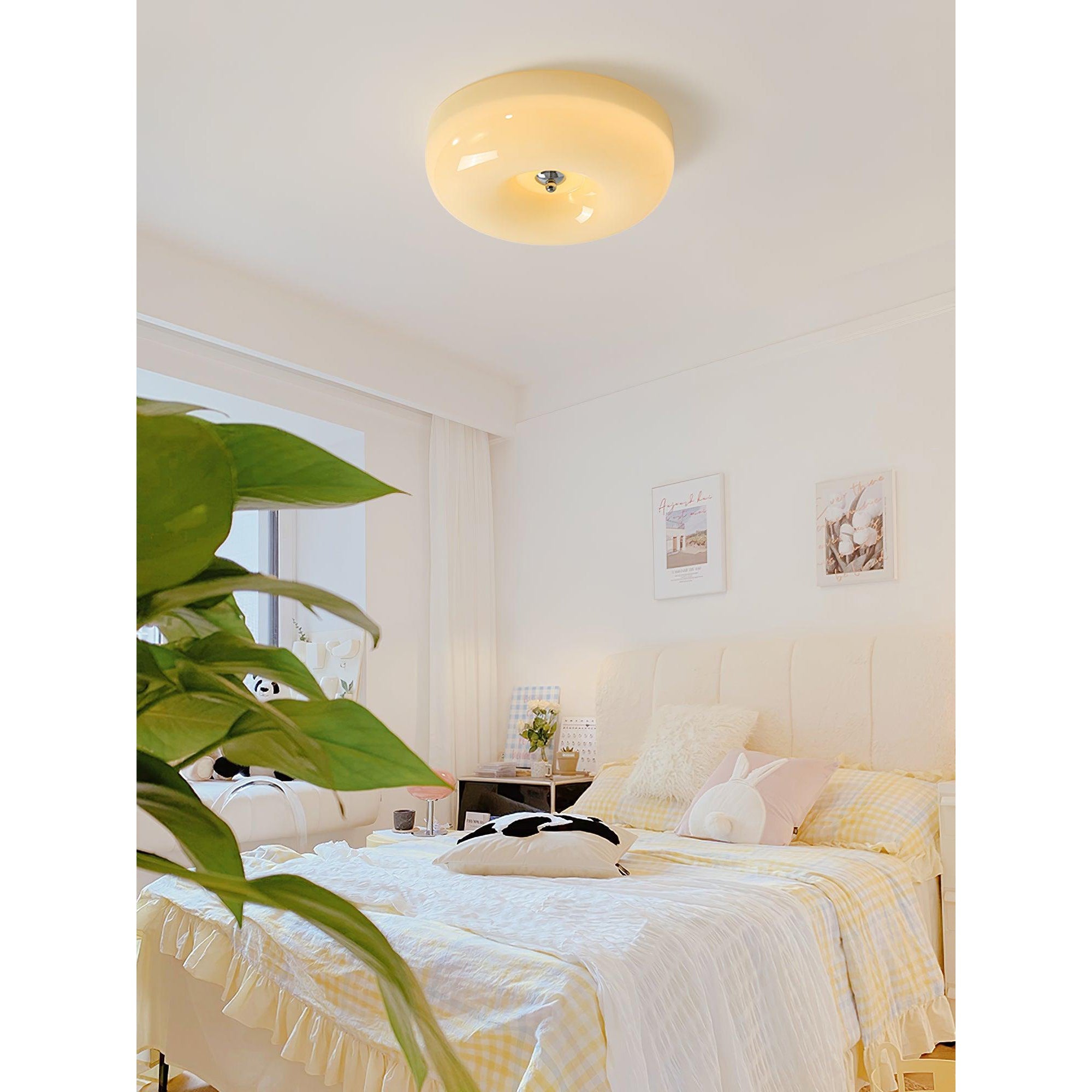 Ulsolir Premium Elegance Art Button Glass Ceiling Lamp - Lamp Copper