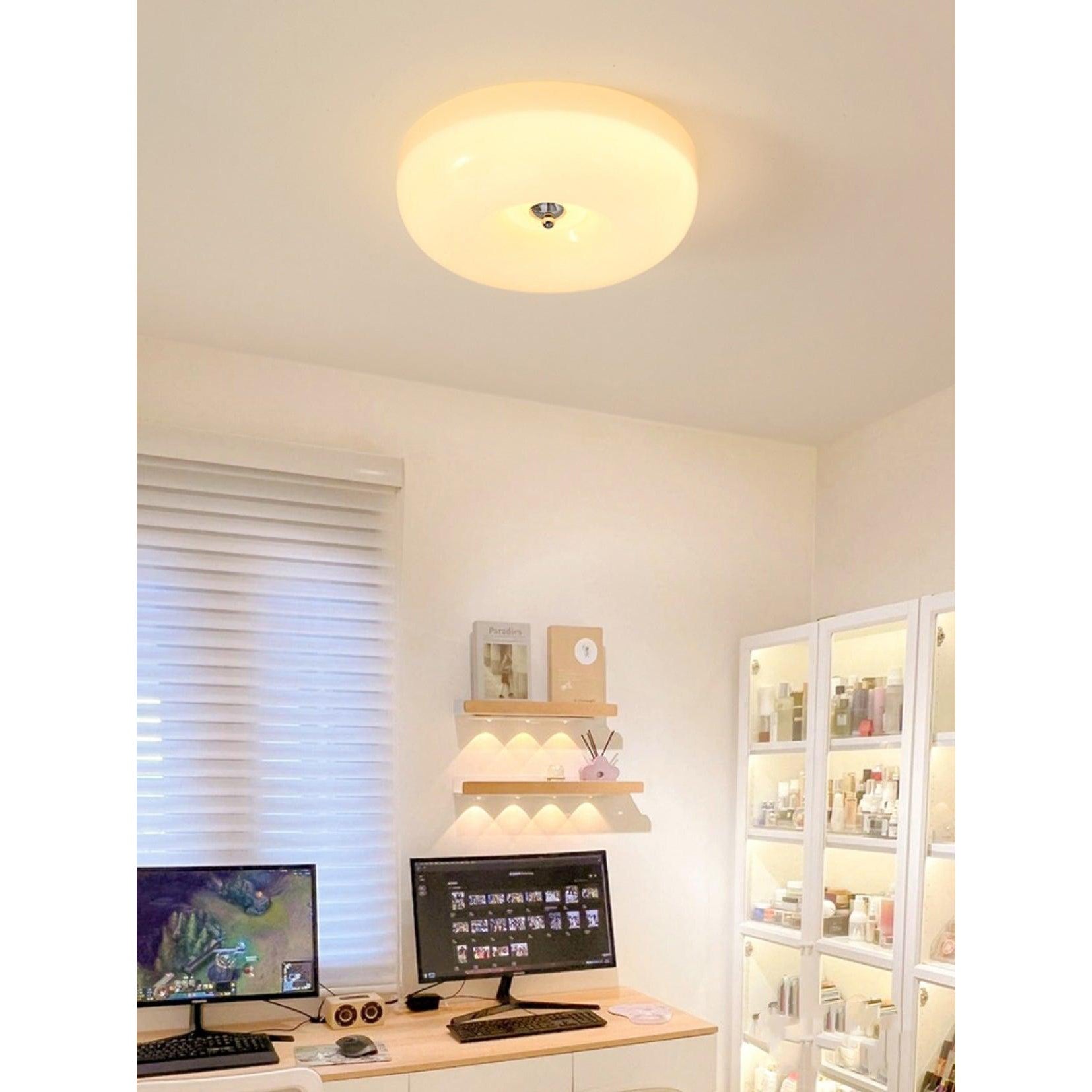 Ulsolir Premium Elegance Art Button Glass Ceiling Lamp - Lamp Copper