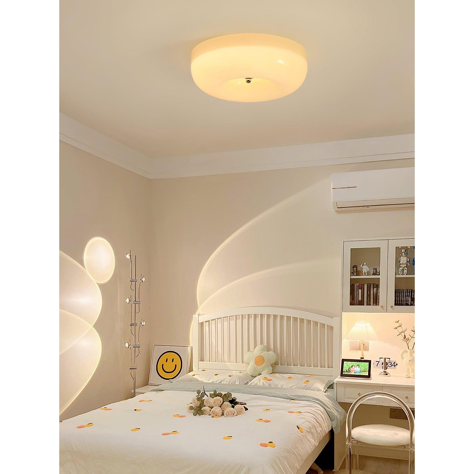 Ulsolir Premium Elegance Art Button Glass Ceiling Lamp - Lamp Copper