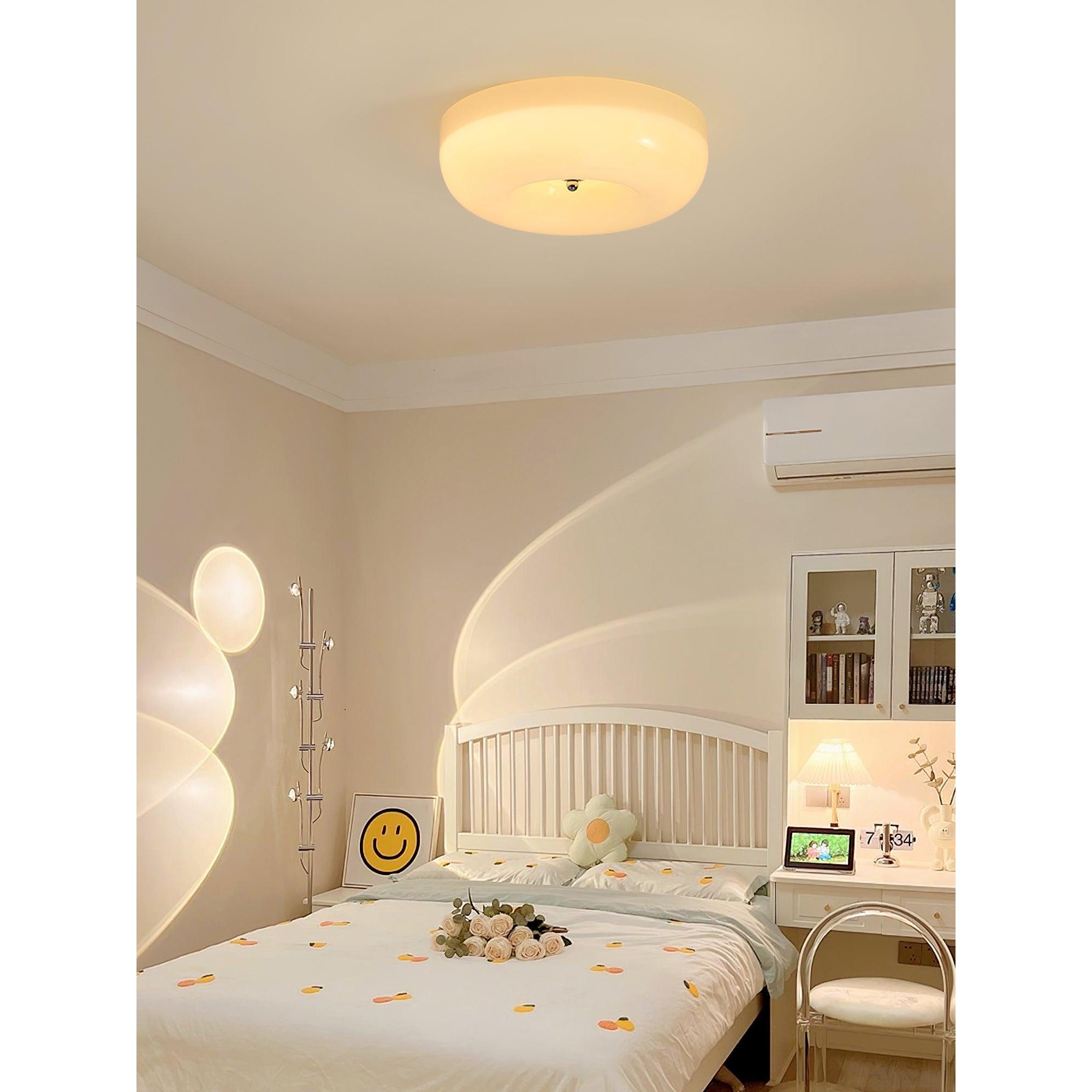 Ulsolir Premium Elegance Art Button Glass Ceiling Lamp - Lamp Copper