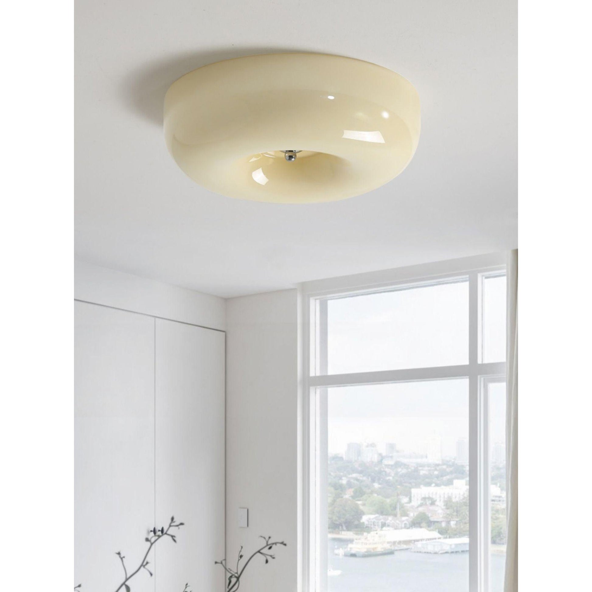 Ulsolir Premium Elegance Art Button Glass Ceiling Lamp - Lamp Copper