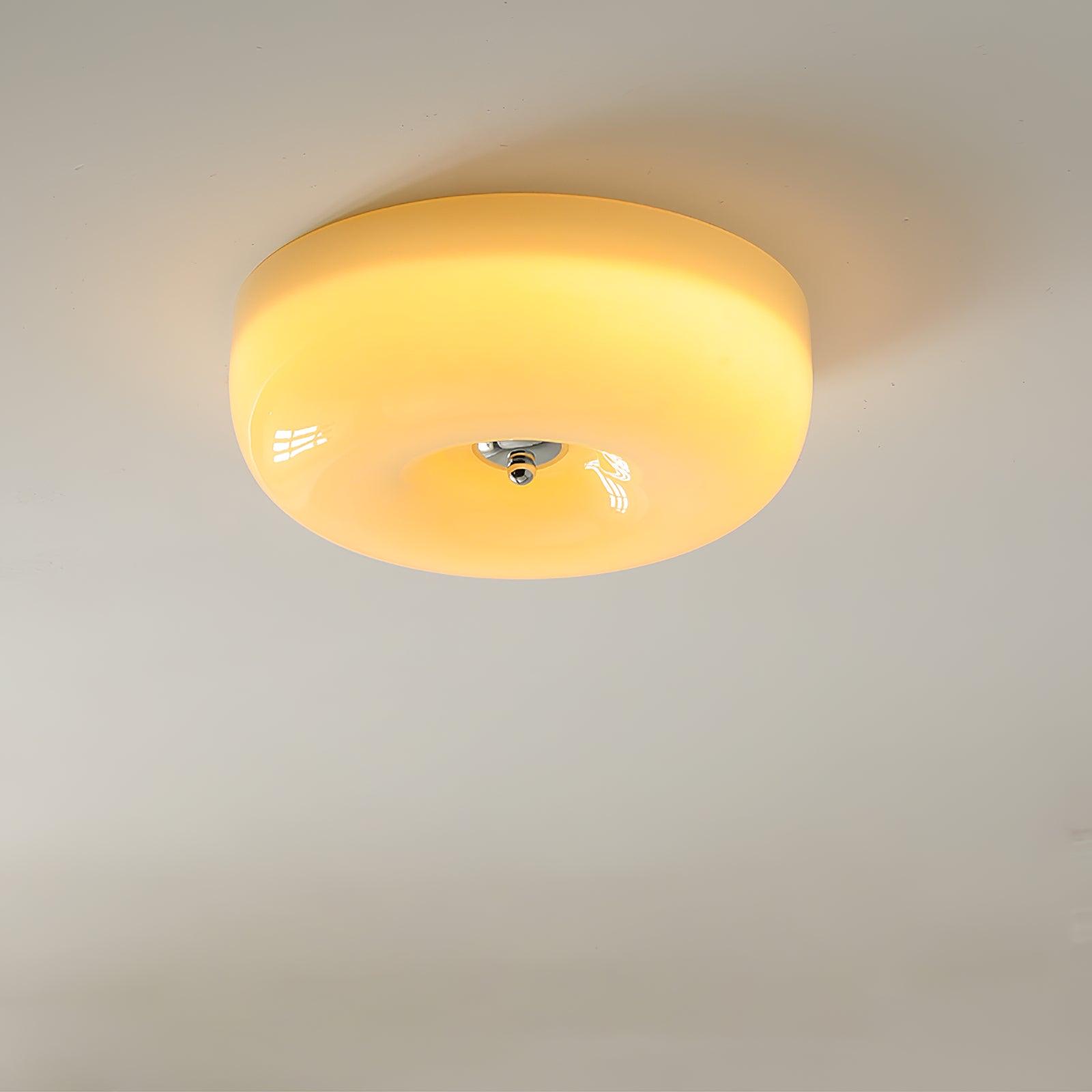 Ulsolir Premium Elegance Art Button Glass Ceiling Lamp - Lamp Copper