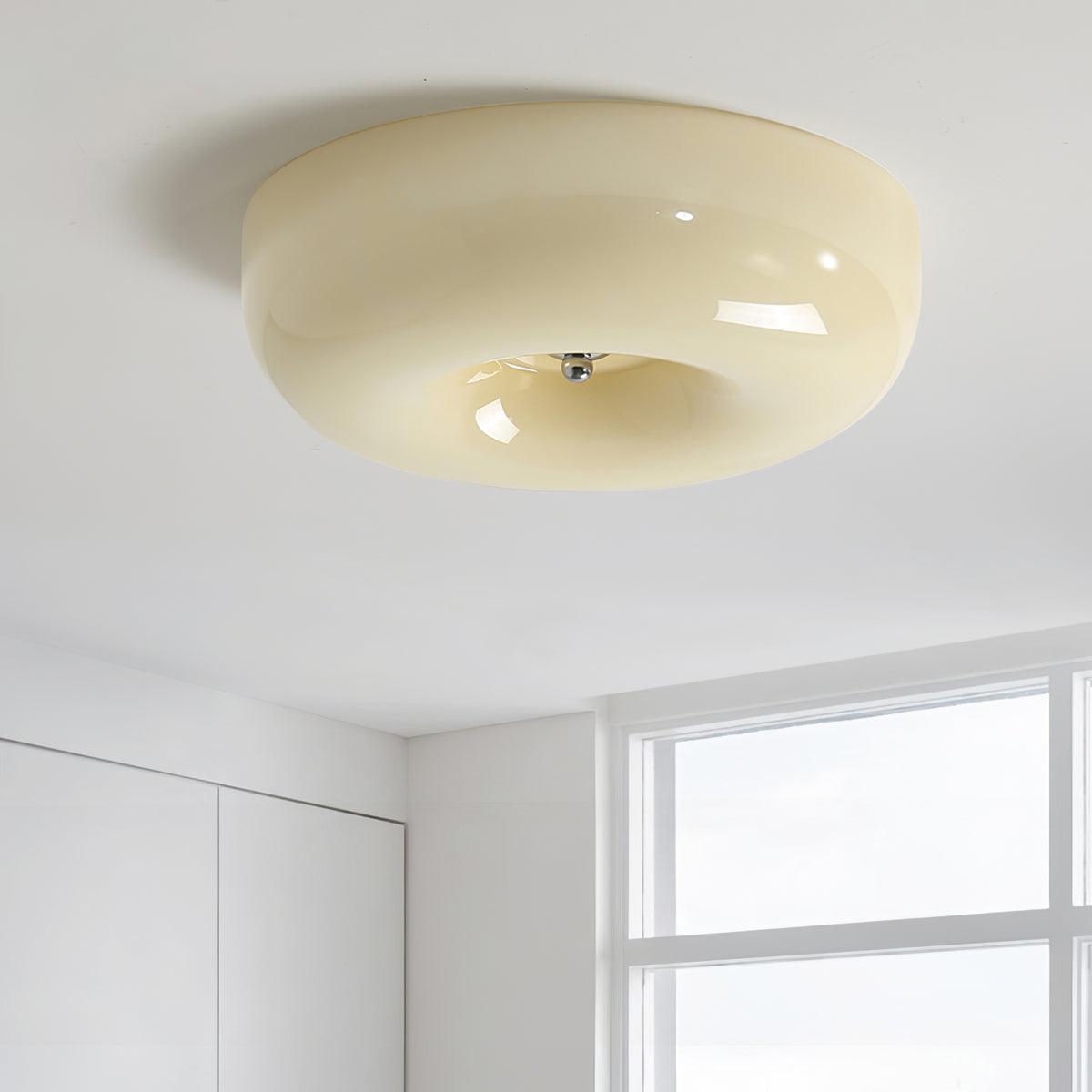 Ulsolir Premium Elegance Art Button Glass Ceiling Lamp - Lamp Copper