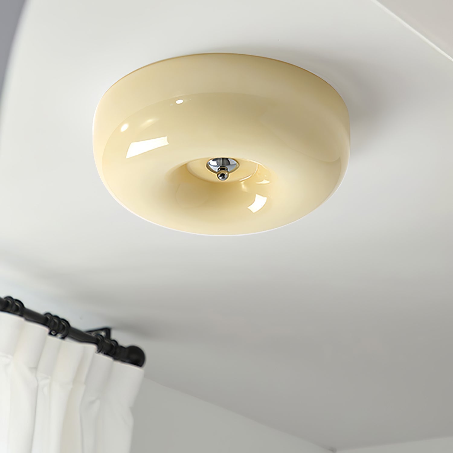 Ulsolir Premium Elegance Art Button Glass Ceiling Lamp - Lamp Copper