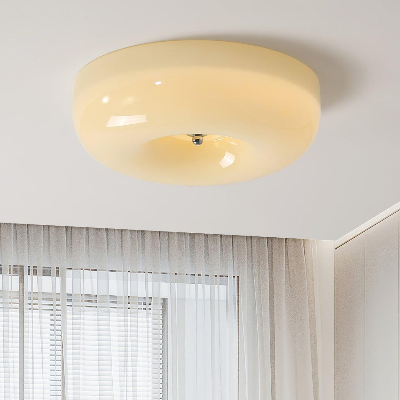 Ulsolir Premium Elegance Art Button Glass Ceiling Lamp - Lamp Copper