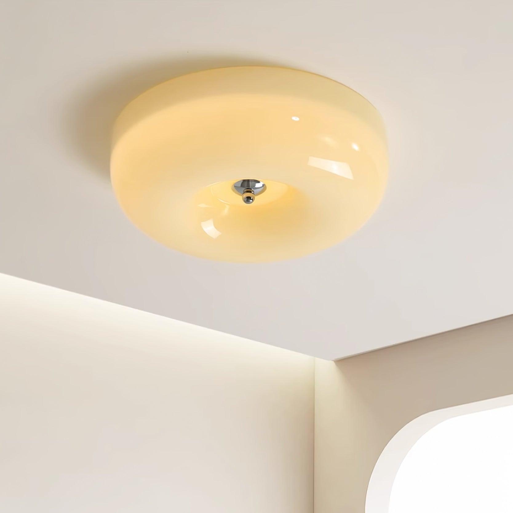 Ulsolir Premium Elegance Art Button Glass Ceiling Lamp - Lamp Copper
