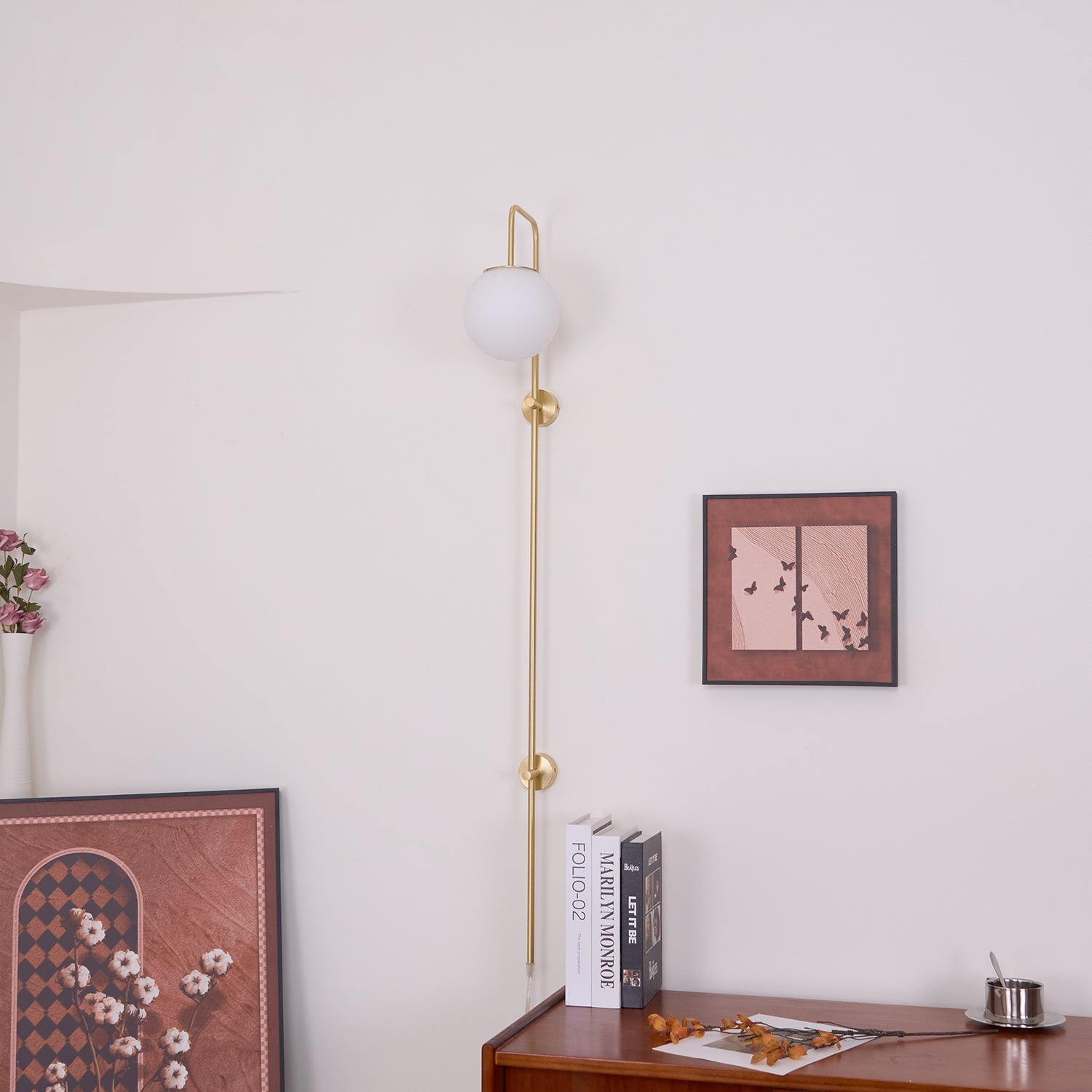 Cato Globe Plug-In Wall Sconce