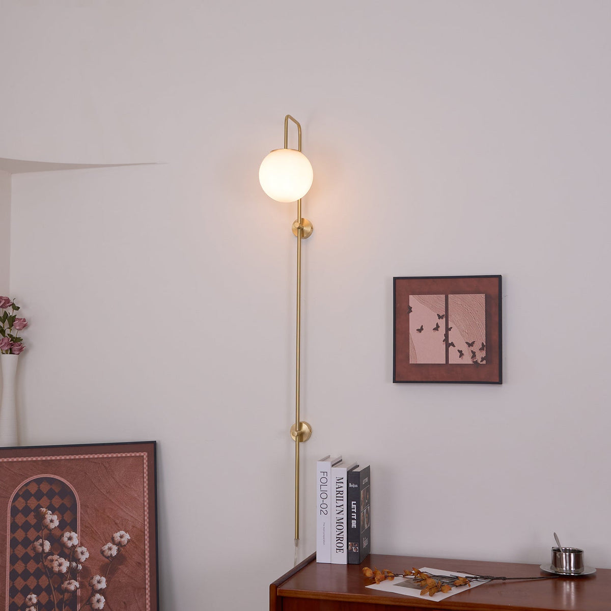 Cato Globe Plug-In Wall Sconce
