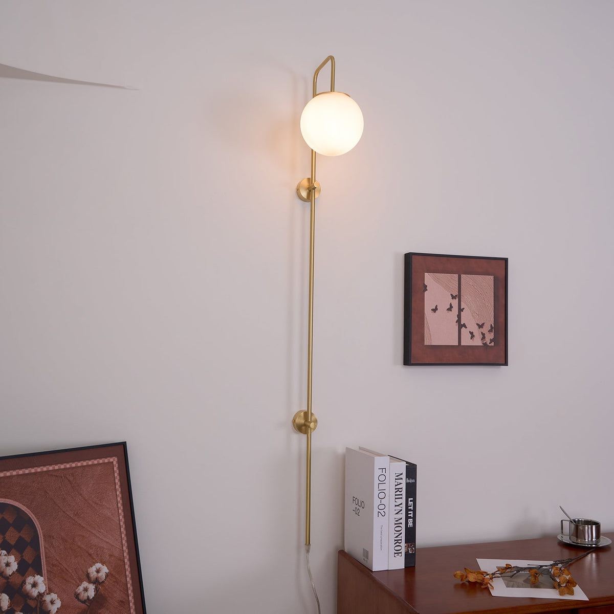Cato Globe Plug-In Wall Sconce
