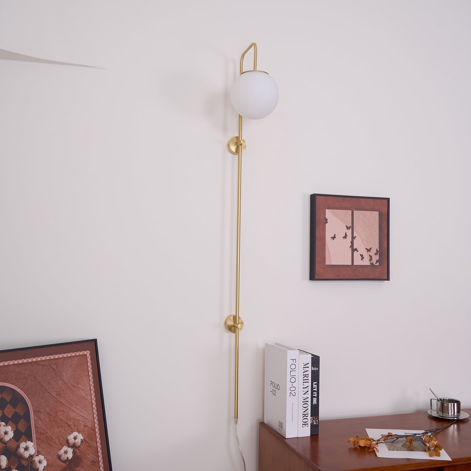 Cato Globe Plug-In Wall Sconce