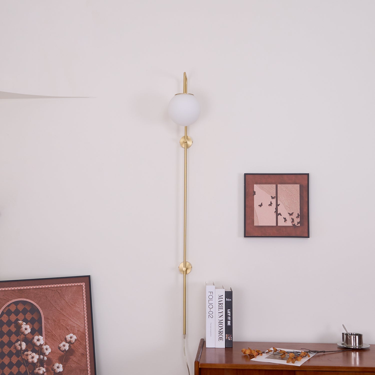 Cato Globe Plug-In Wall Sconce