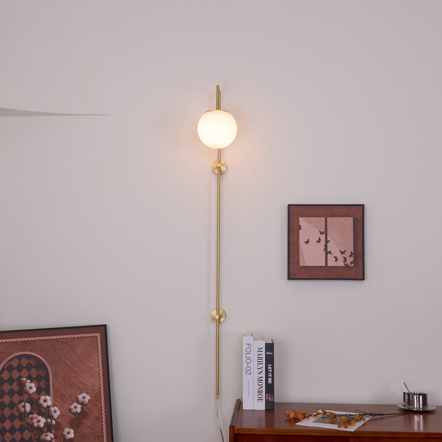 Cato Globe Plug-In Wall Sconce