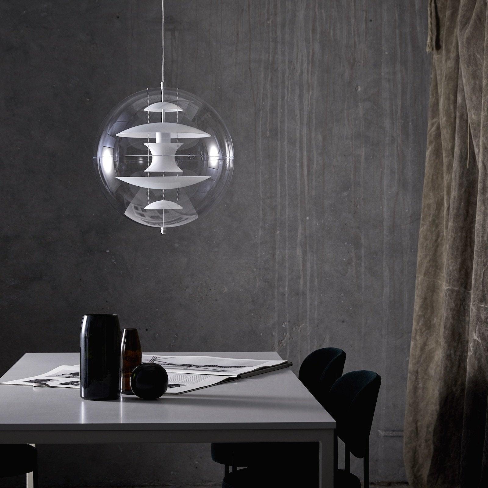 Orlaeen Individual Creativity Globe Metal Acrylic Pendant Lamp - Lamp Copper