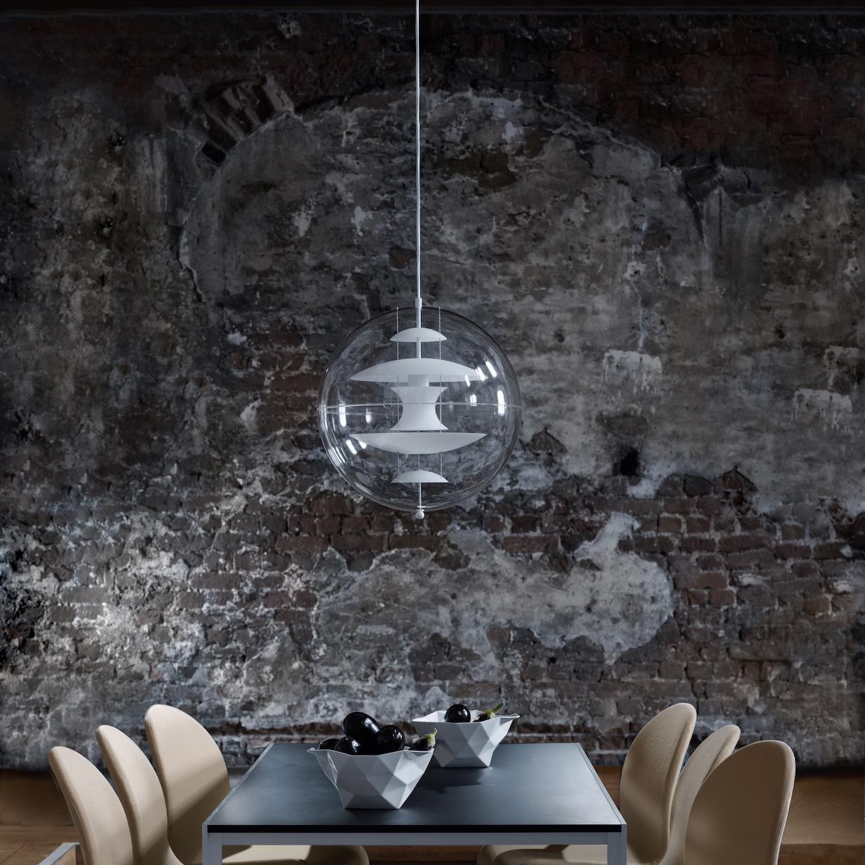 Orlaeen Individual Creativity Globe Metal Acrylic Pendant Lamp - Lamp Copper