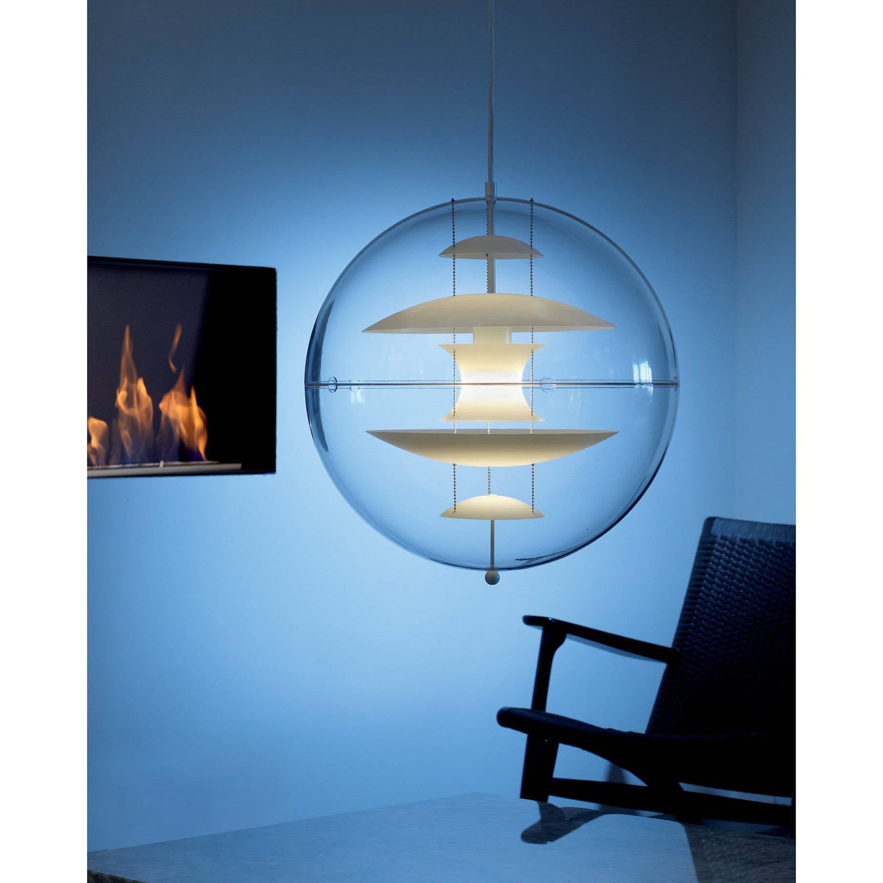 Orlaeen Individual Creativity Globe Metal Acrylic Pendant Lamp - Lamp Copper