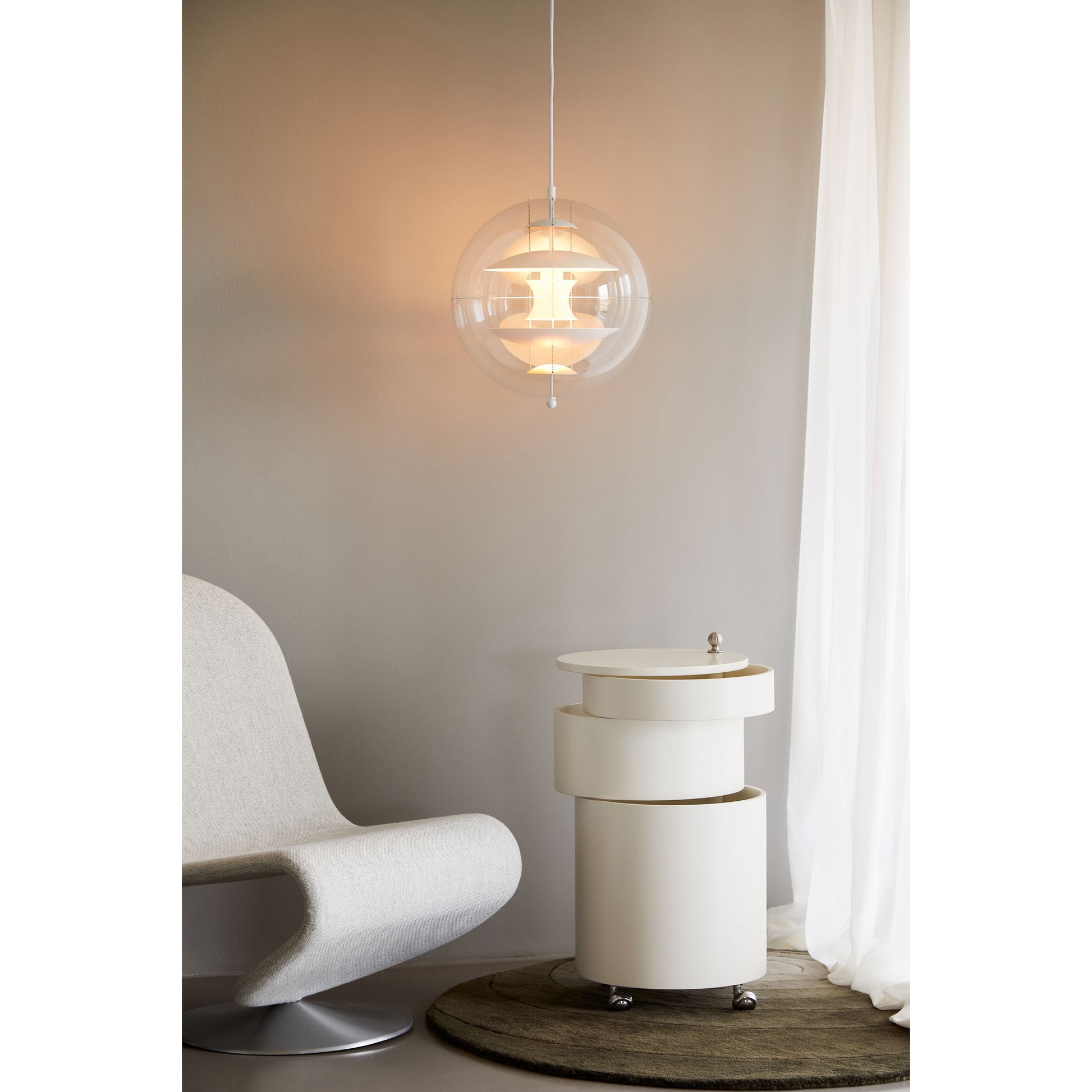 Orlaeen Individual Creativity Globe Metal Acrylic Pendant Lamp - Lamp Copper