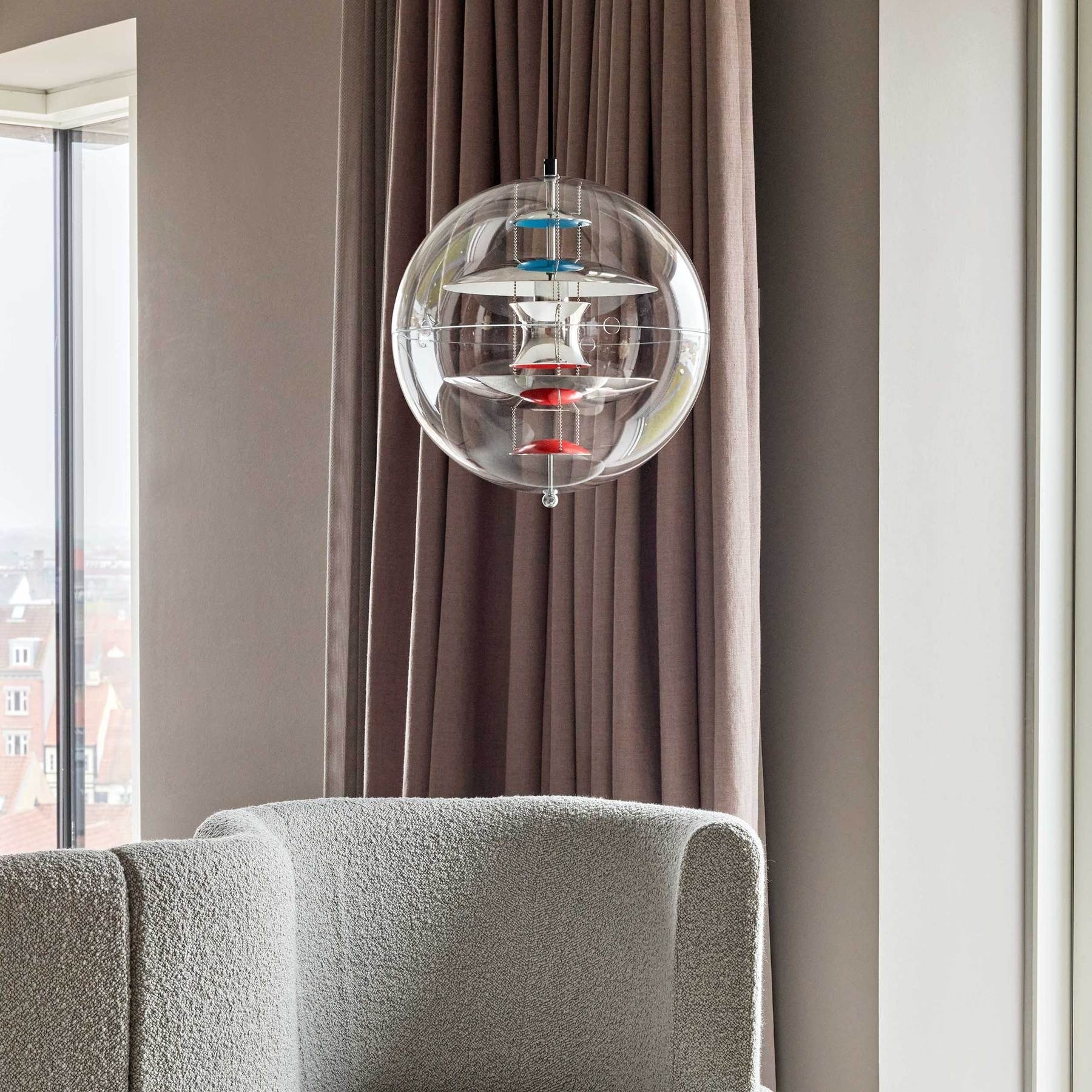 Orlaeen Individual Creativity Globe Metal Acrylic Pendant Lamp - Lamp Copper