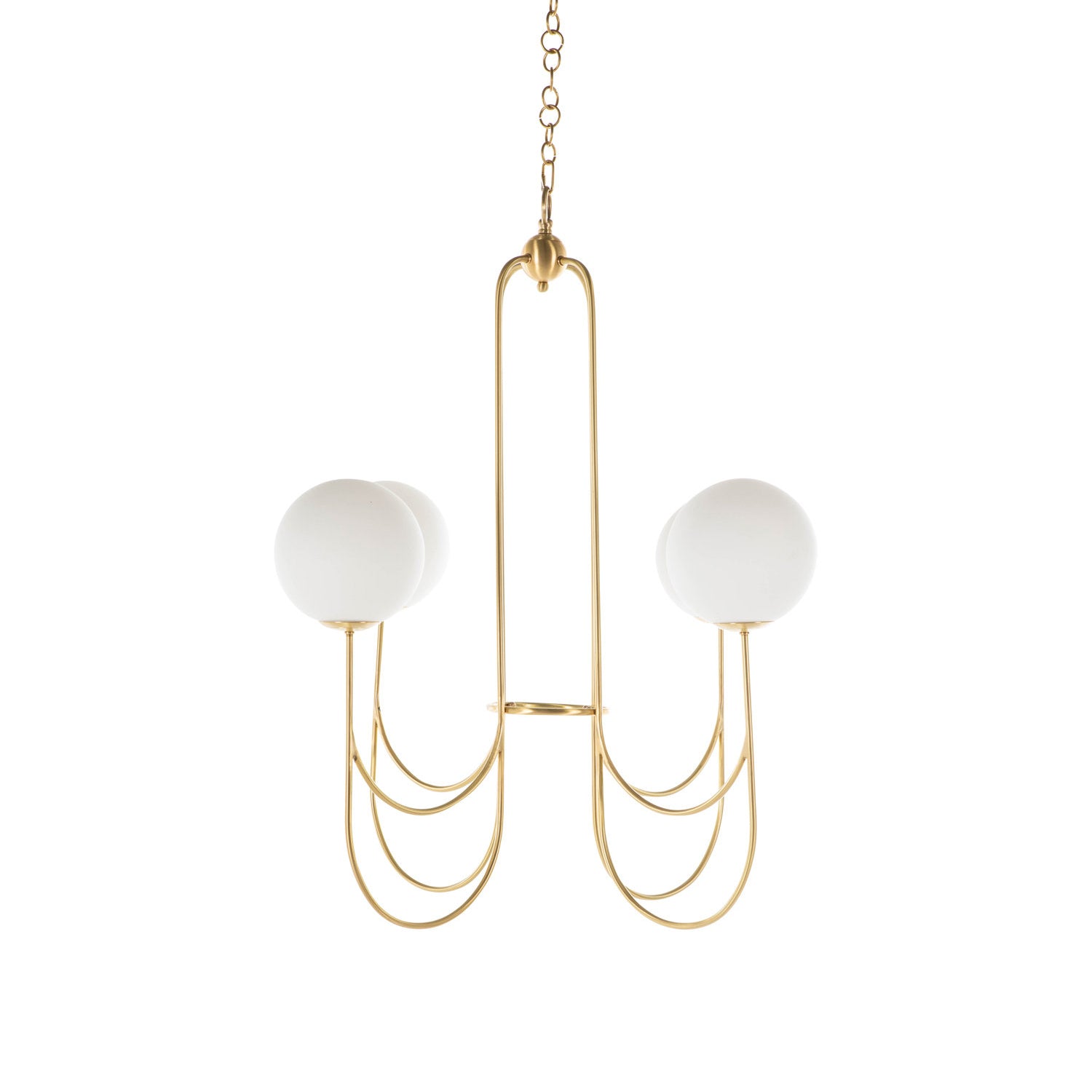 Mjolkuvyi Modern Minimalist Glass Metal Chandelier