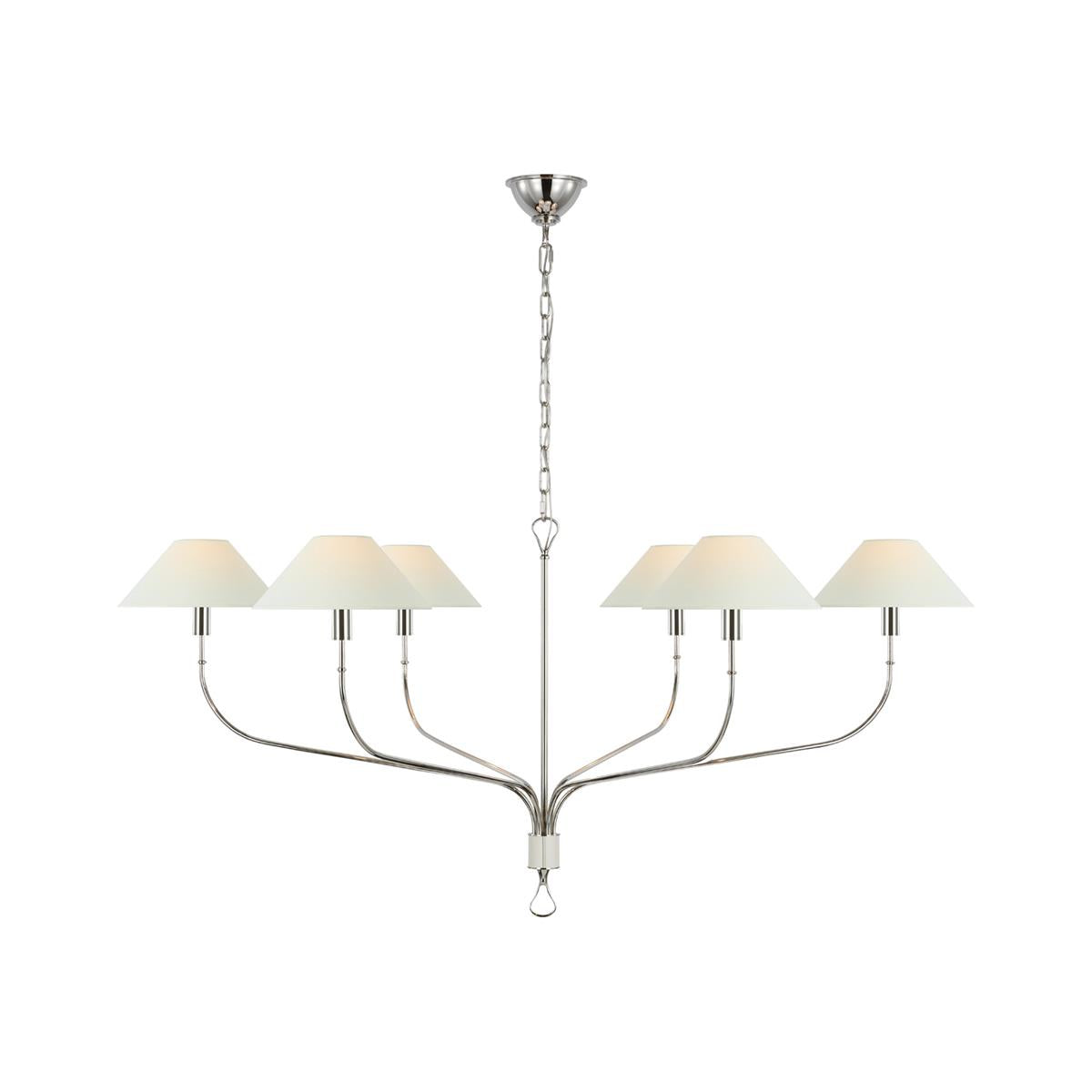 Ulshaaris Vintage Industrial Staggered Tail Brass Fabric Chandelier - Lamp Copper
