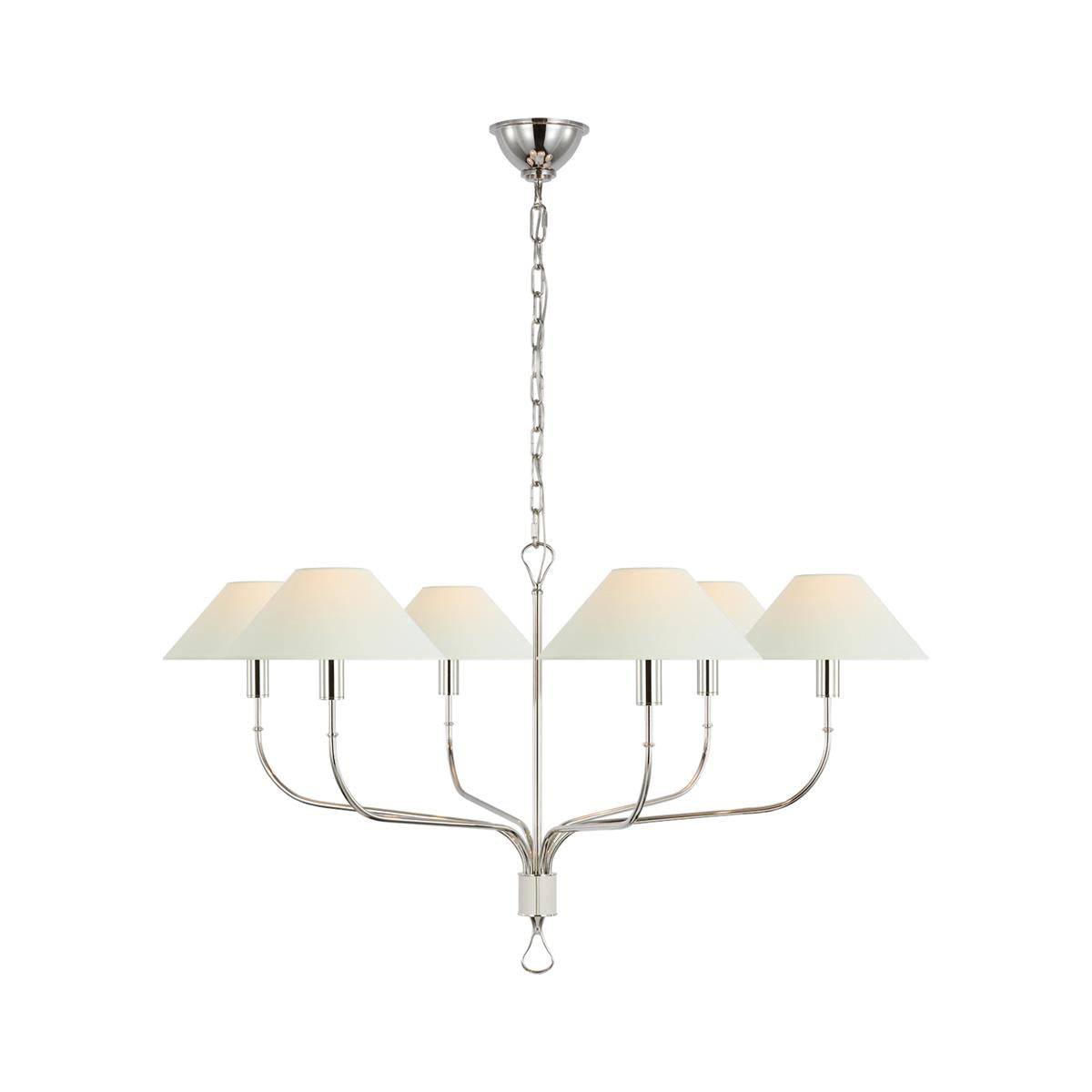Ulshaaris Vintage Industrial Staggered Tail Brass Fabric Chandelier - Lamp Copper