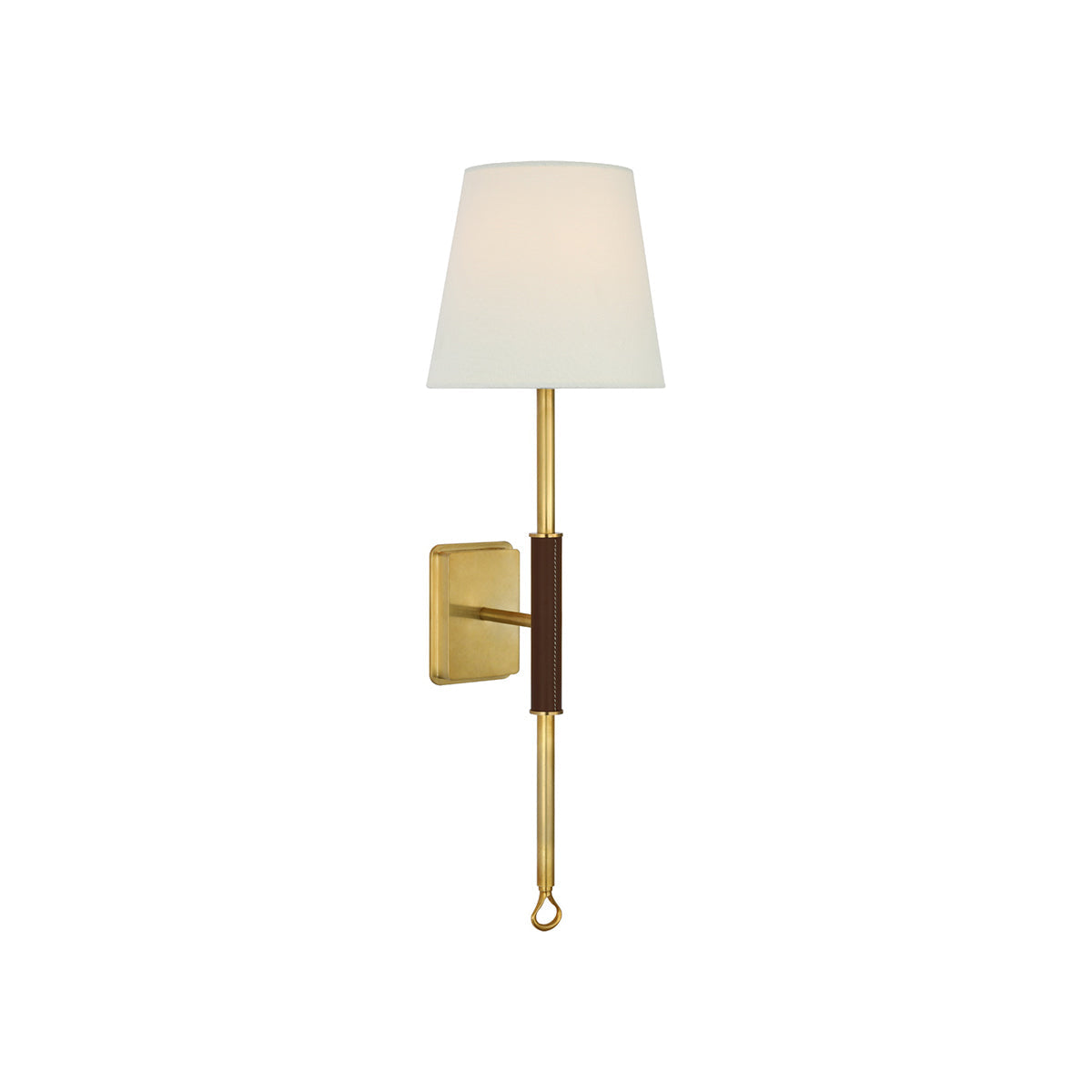 Osilan Vintage Staggered Tail Brass Fabric Sconce Wall Lamp - Lamp Copper