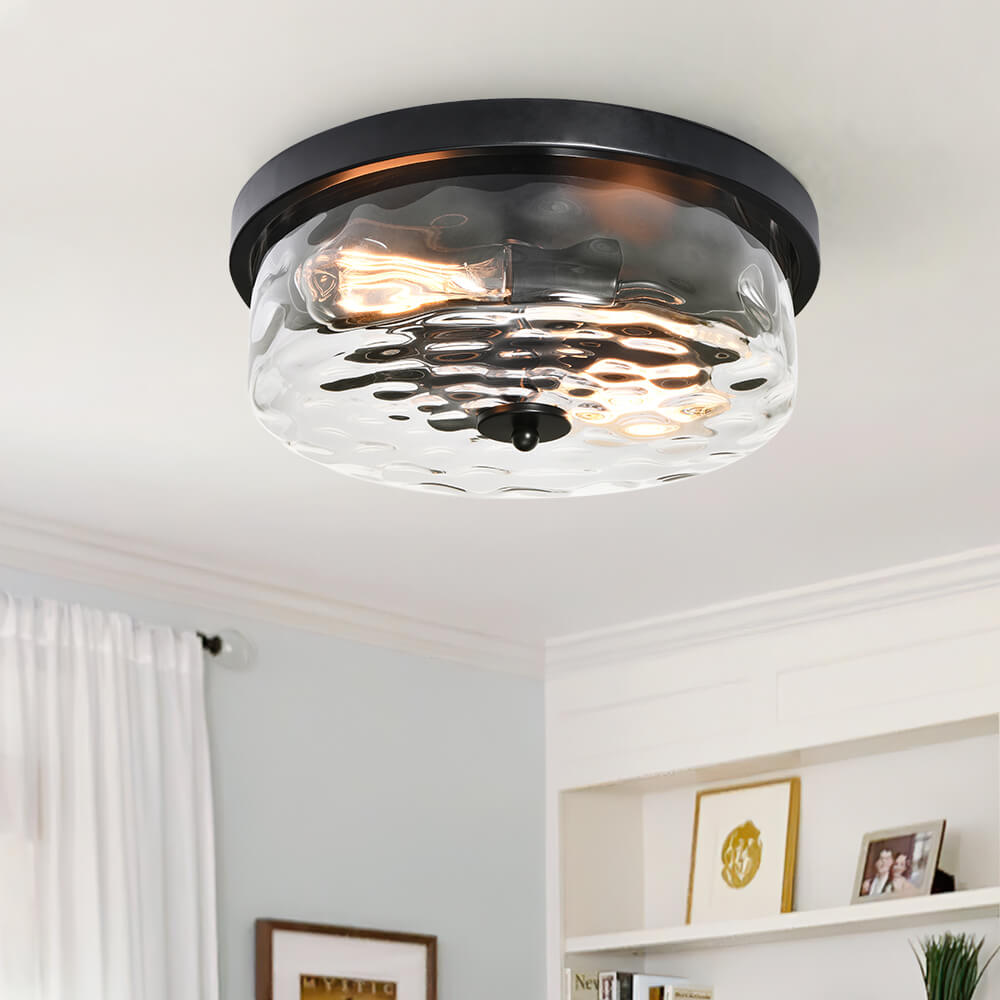 Caelix Minimalist Glass Flush Mount Ceiling Light