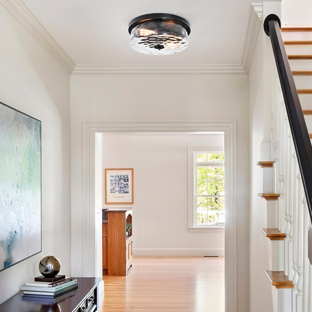 Caelix Minimalist Glass Flush Mount Ceiling Light