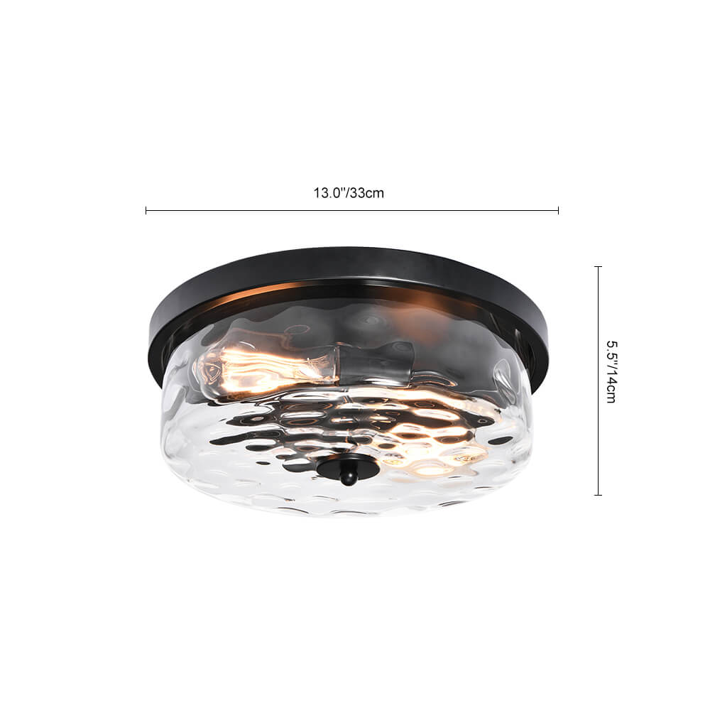 Caelix Minimalist Glass Flush Mount Ceiling Light