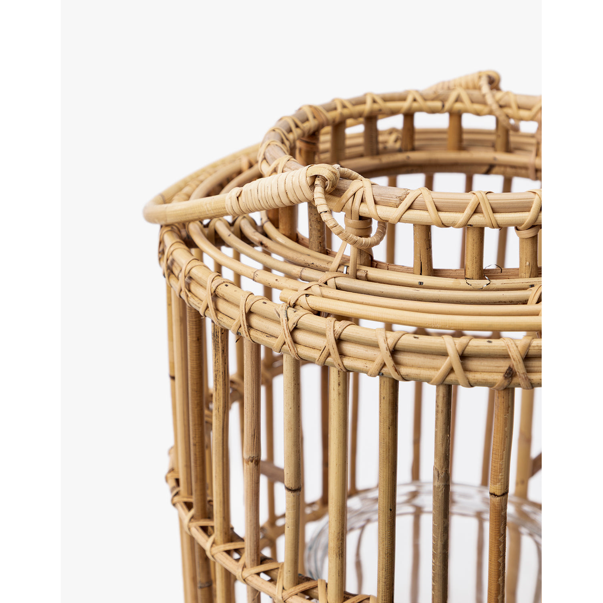 Wren Handwoven Rattan Lantern