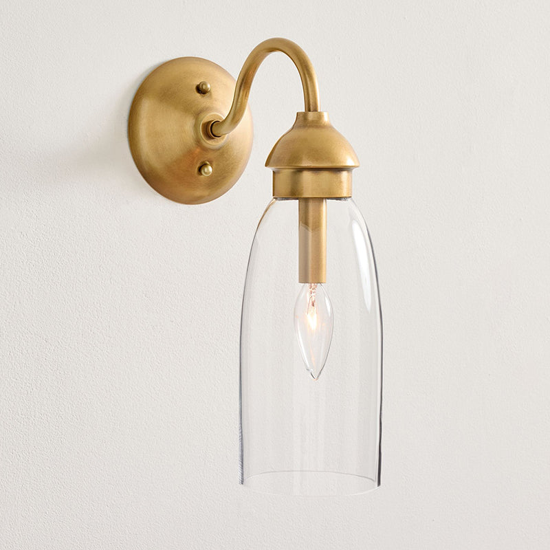Nydoreth Modern Minimalist Copper Glass Wall Lamp - Lamp Copper