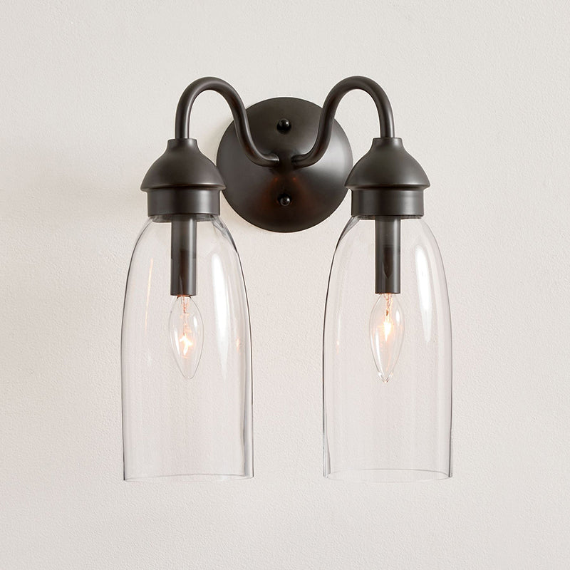 Nydoreth Modern Minimalist Copper Glass Wall Lamp - Lamp Copper