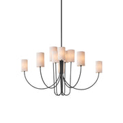 Asolira Vintage Industrial Black Fabric Chandelier - Lamp Copper